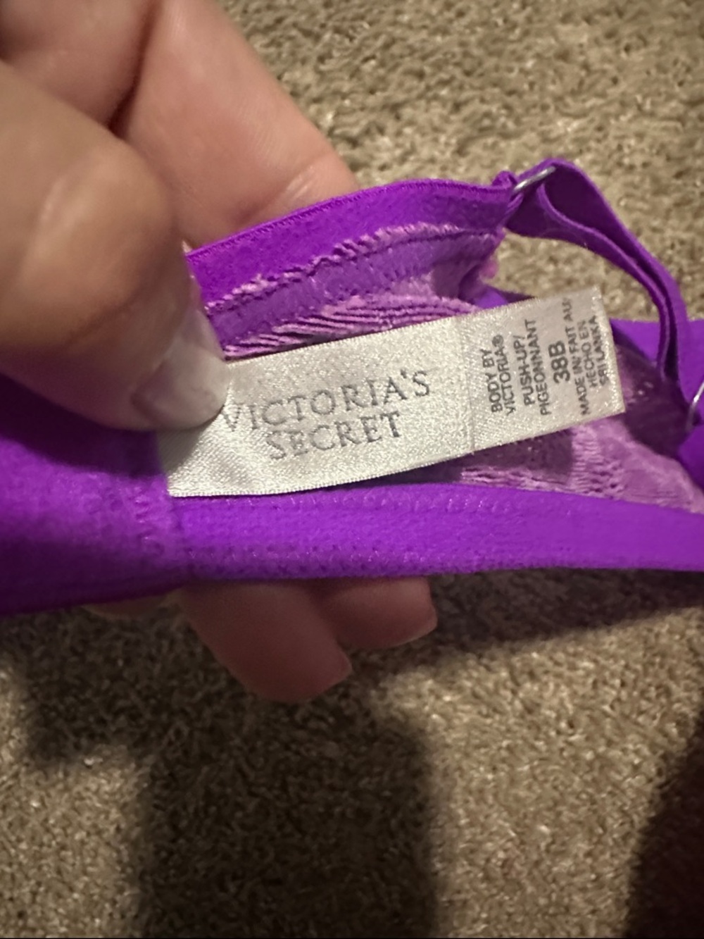 VS Purple and Hot Pink Embellished Push-Up Bras - Picture 11 of 12
